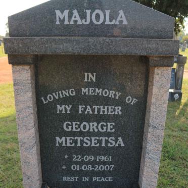 MAJOLA George Metsetsa 1961-2007