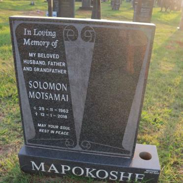 MAPOKOSHE Solomon Motsamai 1962-2018