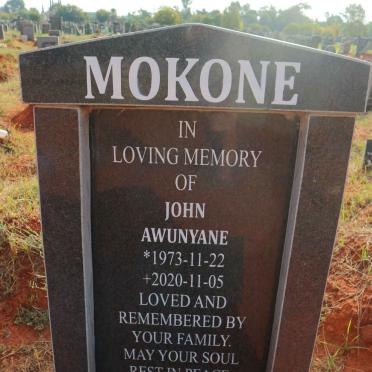 MOKONE John Awunyane 1973-2020