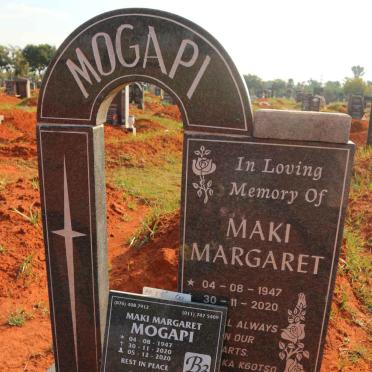 MOGAPI Maki Margaret 1947-2020