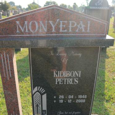 MONYEPAI Kidiboni Petrus 1948-2008