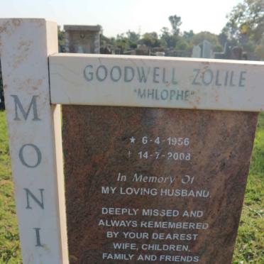 MONI Goodwell Zolile 1956-2008