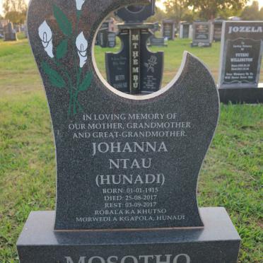 MOSOTHO Johanna Ntau 1915-2017