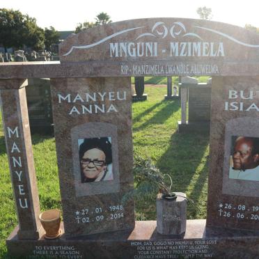 MZIMELA Buti Isiah 1942-2006 &amp; Manyeu Anna MNGUNI 1948-2014