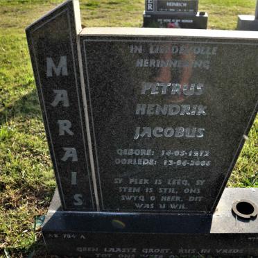 MARAIS Petrus Hendrik Jacobus 1972-2006