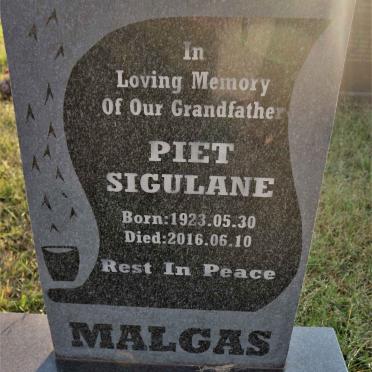 MALGAS Piet Sigulane 1923-2016