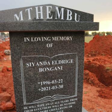 MTHEMBU Siyanda Eldridge Bongani 1996-2021