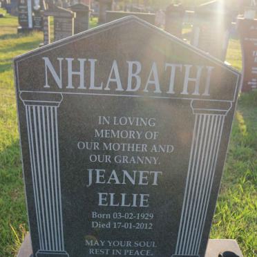 NHLABATHI Jeanet Ellie 1929-2012