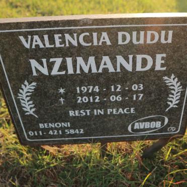 NZIMANDE Valencia Dudu 1974-2012