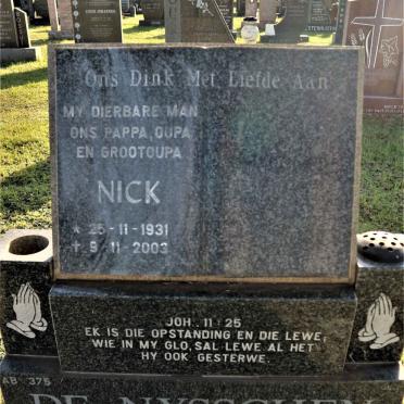NYSSCHEN Nick, de 1931-2003