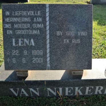 NIEKERK Lena, van 1909-2001
