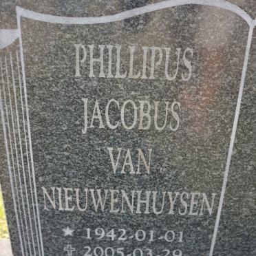 NIEUWENHUYSEN Phillipus Jacobus, van 1942-2005