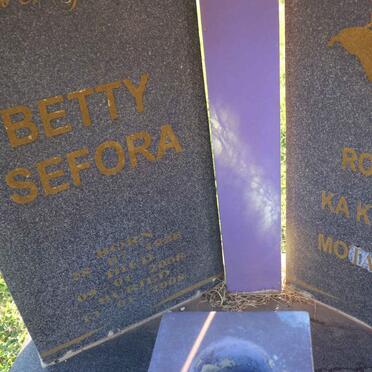 NGOBENI Betty Sefora 1928-2008