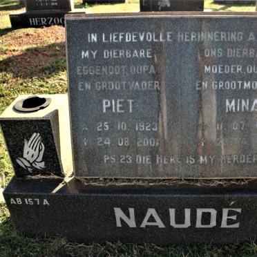 NAUDE Piet 1923-2001 &amp; Mina 19?0-20??