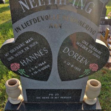 NEETHLING Hannes 1944-2009 &amp; Doreen 1956-