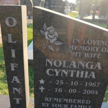 OLIFANT Nolanga Cynthia 1967-2004