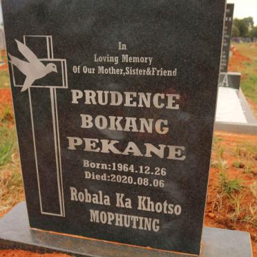 PEKANE Prudence Bokang 1964-2020
