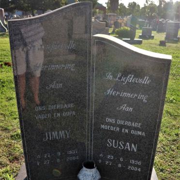 PETERS Jimmy 1937-2004 &amp; Susan 1936-2004
