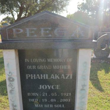 PEEGA Phahlakazi Joyce 1921-2003