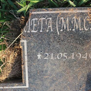 POTGIETER Kobie 1946-2011 &amp; M.M.C. 1946-