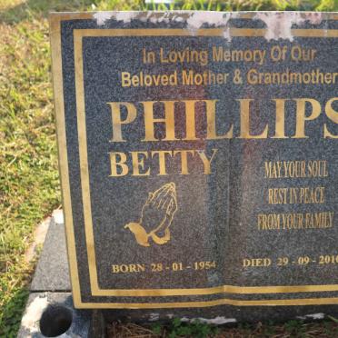 PHILLIPS Betty 1954-2010