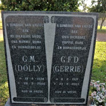 RENSBURG G.F.D., van 1921-2003 &amp; G.M. 1924-2000