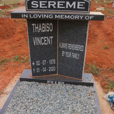SEREME Thabiso Vincent 1978-2020