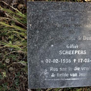 SCHEEPERS Gina 1936-2000