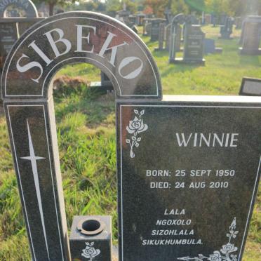 SIBEKO Winnie 1950-2010
