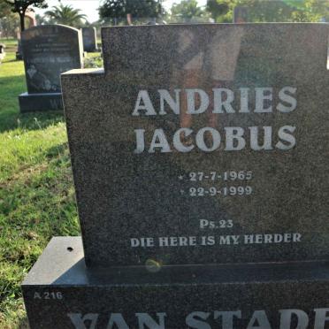 STADEN Andries Jacobus, van 1965-1999