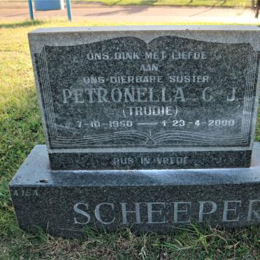 SCHEEPERS Petronella C.J. 1950-2000
