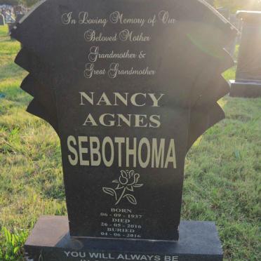 SEBOTHOMA Nancy Agnes 1937-2016