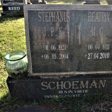 SCHOEMAN Stephanus J.P.K. 1923-2004 &amp; Beatrix M.C. 1933-2010