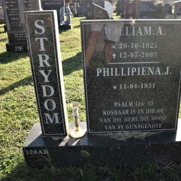 STRYDOM William A. 1925-2003 &amp; Phillipiena. J. 1931-