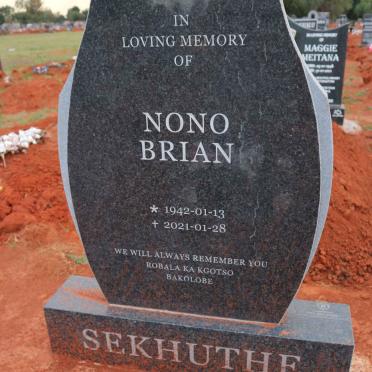 SEKHUTHE Nono Brian 1942-2021