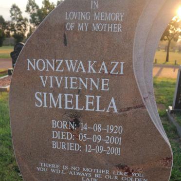 SIMELELA Nonzwakazi Vivienne 1920-2001