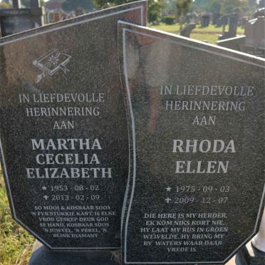 THOMPSON Martha Cecelia Elizabeth 1953-2013 :: THOMPSON Rhoda Ellen 1975-2009