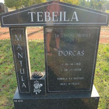 TEBEILA Mantula Dorcas 1921-2006