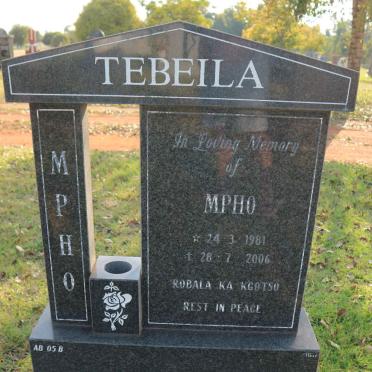 TEBEILA Mpho 1981-2006