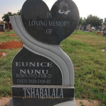 TSHABALALA Eunice Nunu 1952-2020