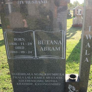 TWALA Butane Abram 1926-2003