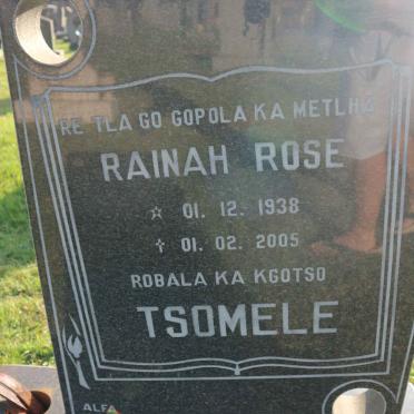 TSOMELE Rainah Rose 1938-2005