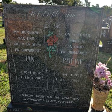 TOIT Jan, du 1932-2003 &amp; Poppie 1935-2006
