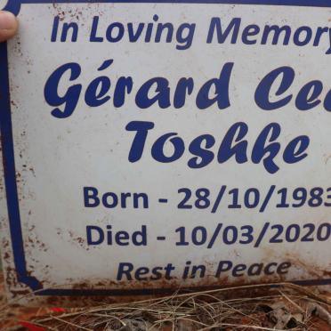TOSHKE Gerard Cecil 1983-2020