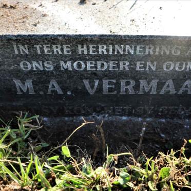 VERMAAK M.A. 1919-2004