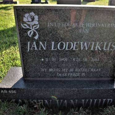 VUUREN Jan Lodewikus, Jansen van 1948-2004