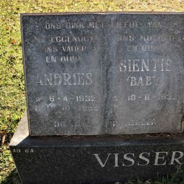 VISSER Andries 1932-1999 &amp; Sientie 1933-