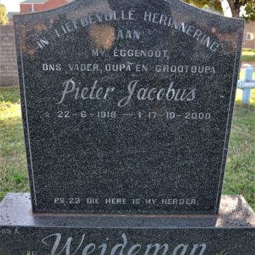 WEIDEMAN Pieter Jacobus 1918-2000