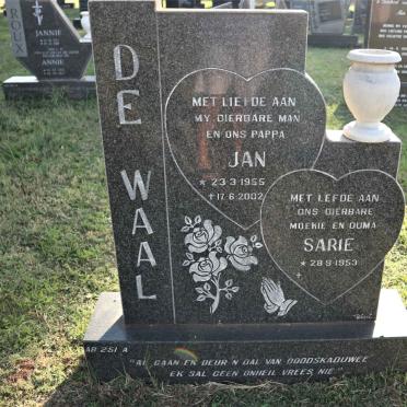 WAAL Jan, de 1955-2002 &amp; Sarie 1953-