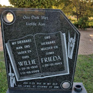 WESTHUIZEN Willie, van der 1930-2009 &amp; Frieda 1943-